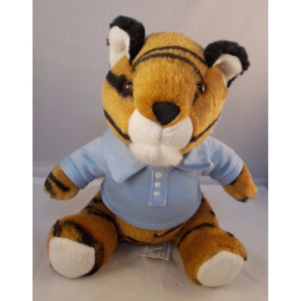 Artapower Tiger Plush Blue Shirt Sits 8 Inch Stuffed Animal Toy